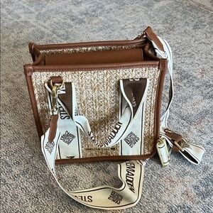Steve Madden Stylish Brown and Cream Women's Bag